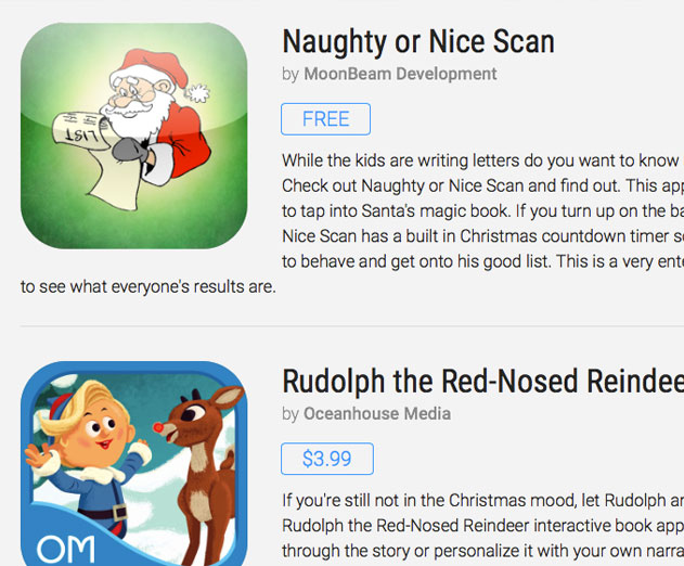 Naughty or Nice Christmas Scan App Makes Top 10